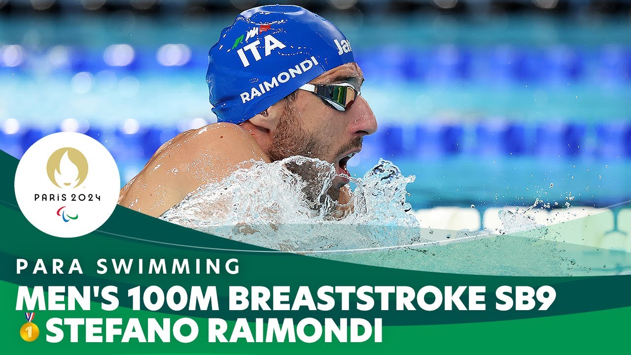 Raimondi Takes Italy to Podium in the 100m Breaststroke SB9 | Para Swimming - Paris 2024 Paralympics