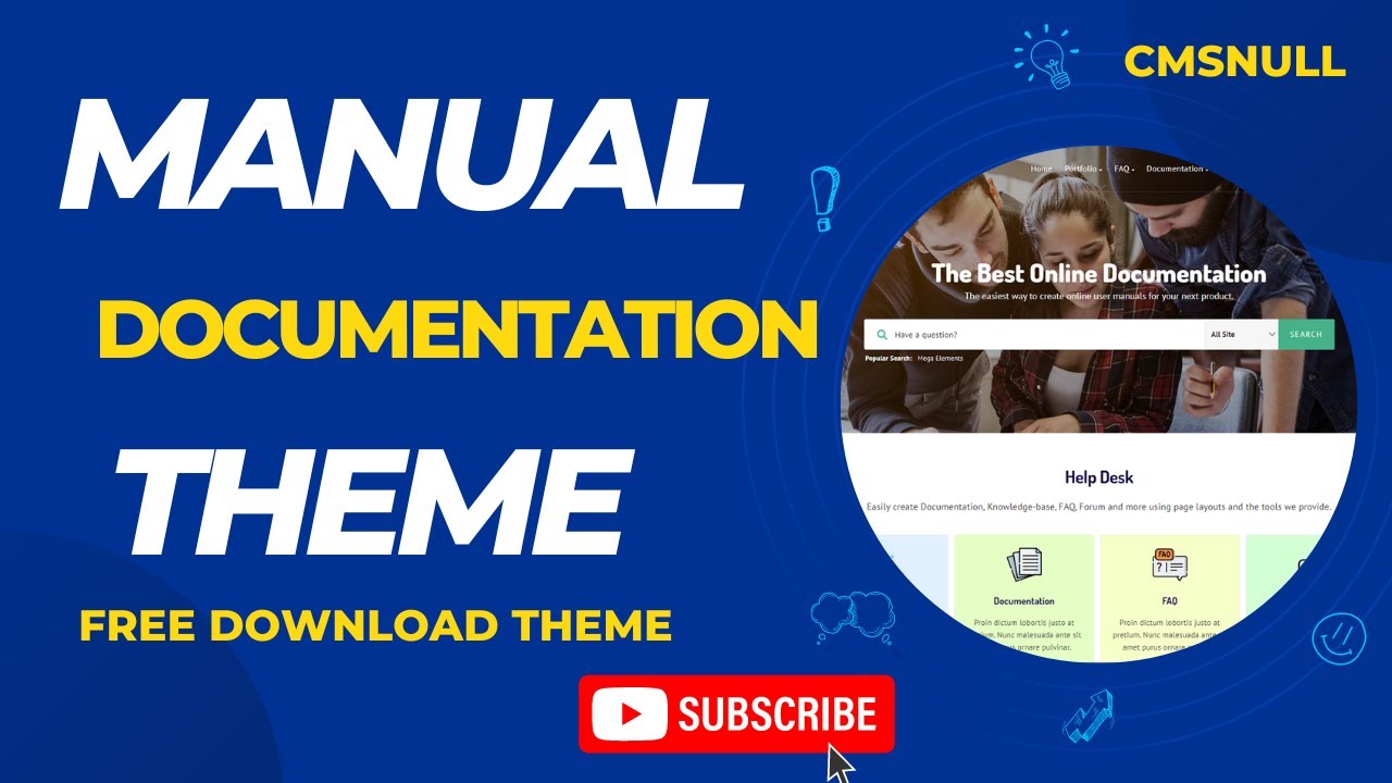 Manual – Documentation, Knowledge Base & Education WordPress Theme free