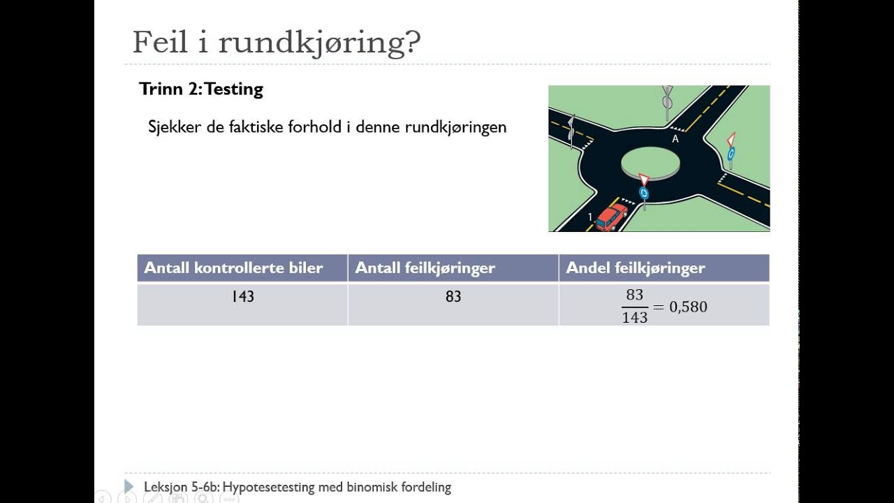 S2 - #5-6b - Hypotesetesting med binomisk fordeling