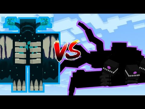 Colossus warden titan vs Wither flood | Minecraft Mob Battle