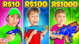 NERF de 10, 100 e 1.000 Reais🤩