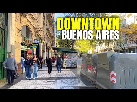 [4K] Downtown Buenos Aires 🇦🇷 | Sunny Midday Walking Tour