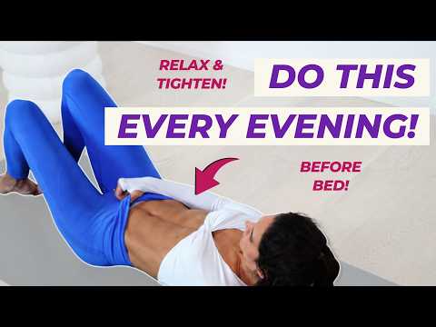 Do This Every Evening - 8 MIN Flat Belly Workout to Relax & Tighten Your Core