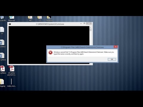 ลบข้อความแสดงข้อผิดพลาด Client.exe – Windows ไม่พบไฟล์ c:\program (x86)\search Extensions\client