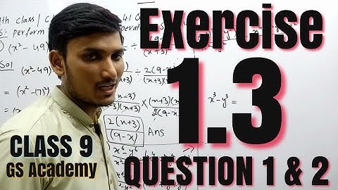 Exercise 1.3, Question 1, 2, class 9 maths, chapter 1, matrices and Determinants, gs academy