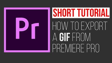 How to export a GIF Adobe Premiere Pro SHORT TUTORIAL