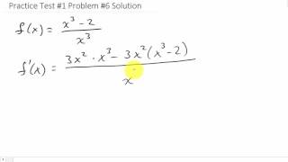 Derivative Practice Test #1 Problem #6 Solution