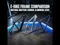 Frame material defines your entire build. Aluminum is light and stiff, steel absorbs vibration beaut