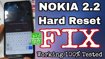 Hard Reset FIX NOKIA 2.2 TA-1183/TA-1179/TA-1191/TA-1188 New Method 100% Work - URDU-HINDI