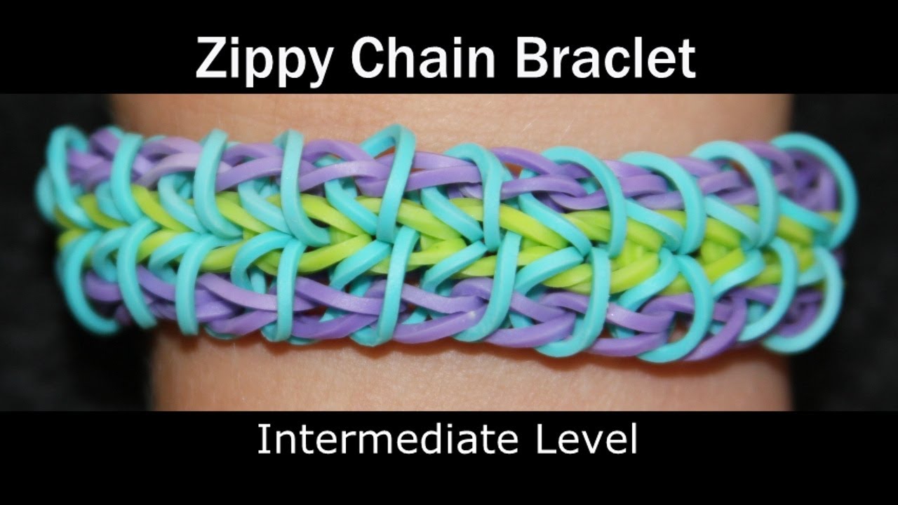 Rainbow Loom® Zippy Chain Bracelet - YouTube