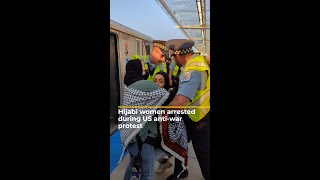 Hijabi women arrested during US anti-war protest | AJ #shorts