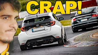 Fighting a TT-RS With The GR Yaris Ends In A CLOSE CALL // Nürburgring