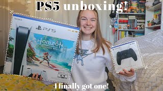 PS5 Unboxing! | console, controller, accessories \& games!