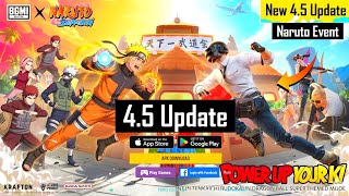 BGMI X NARUTO COLLABORATION | BGMI 4.5 UPDATE | BGMI 4.5 UPDATE RELEASE DATE | HOW TO GET 4.5 UPDATE