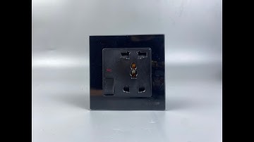 Ổ cắm đôi 3 chấu kèm công tắc Tenko TK-F71-D-28 Đen I Tenko.com.vn