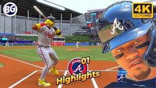 MLB The Show 24 Braves vs Marlins - Ronald Acuña Jr. Road to the Show #1 - PS5 4K Gameplay