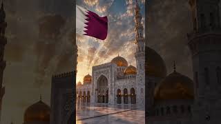 Allahu Akbar | Beautiful Mosque &amp; Qatar Flag #qatar #allah