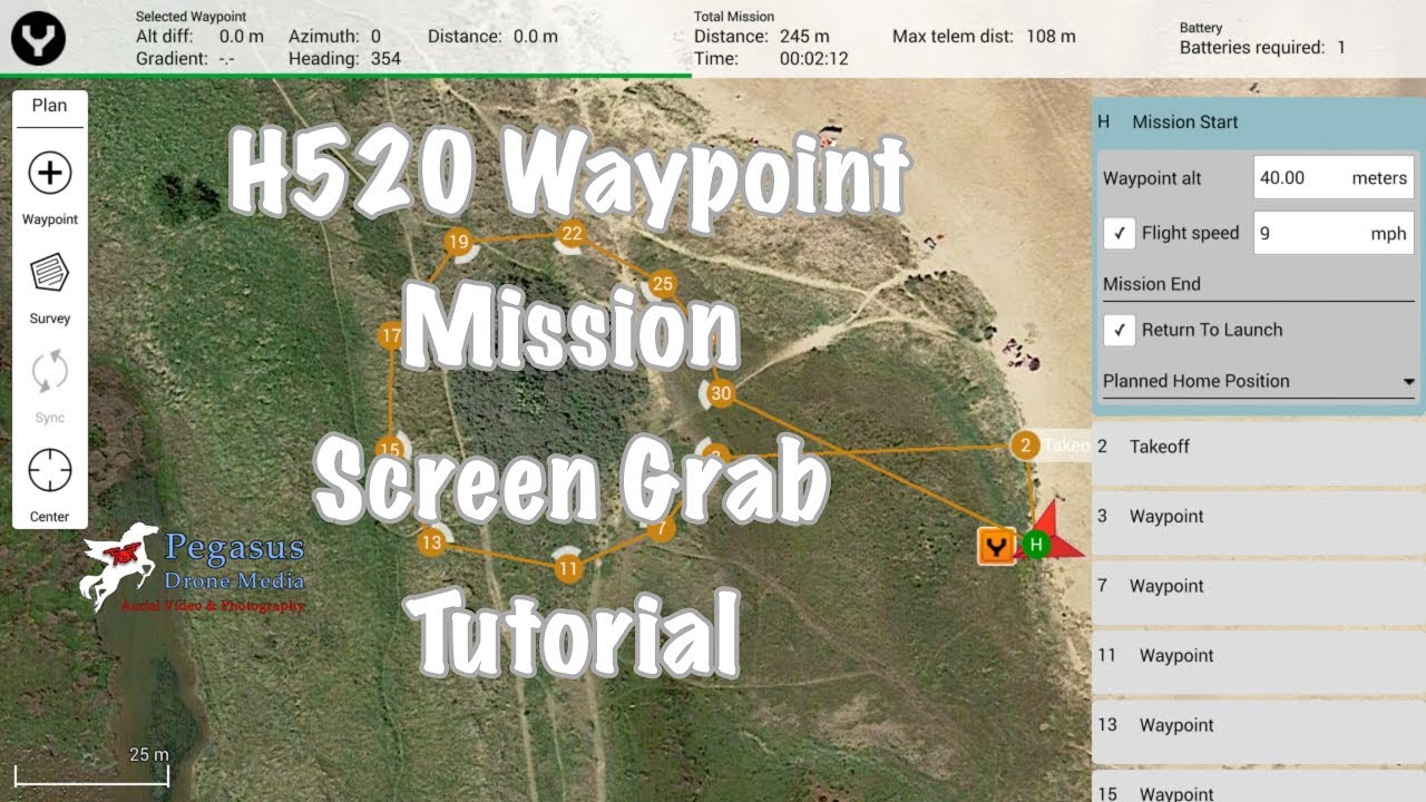 Waypoint Screen Grab Tutorial Yuneec H520 & ST16S Controller