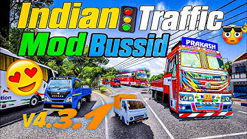 How to add INDIAN TRAFFIC MOD V4.3.1 in bus simulator Indonesia | BUSSID V4.3.1 | ETS2 LIKE TRAFFIC