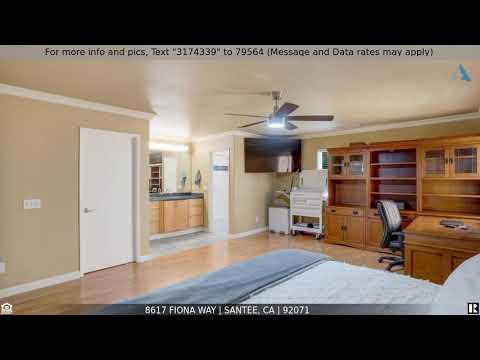 8617 Fiona Way, Santee, CA home video tour