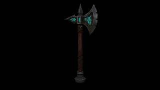 Stylized Runic Frost Axe - Weapon 3D Model | Game Asset Showcase
