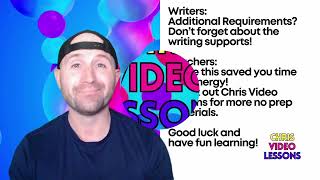FREE Week - Daily Writing Prompts - Supported | Low Prep | Chris Video Lessons V1 W1