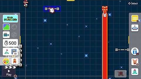 Mario Maker 2, Placing a launcher off screen