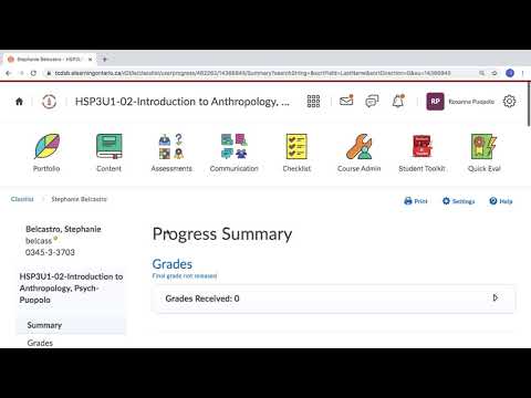 How to check Student Log in Information in Brightspace D2L