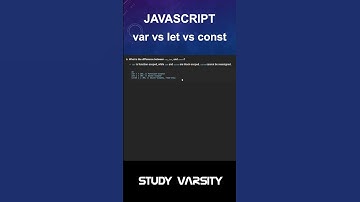 var vs let vs const in JavaScript | STUDY VARSITY #javascript #coding #javascriptinterview