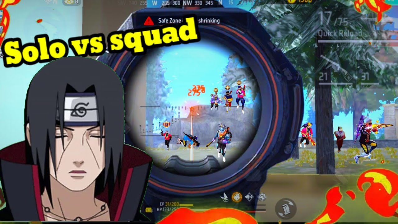 OP SOLO VS SQUAD MOBILE GAMEPLAY FREE FIRE MAX - YouTube