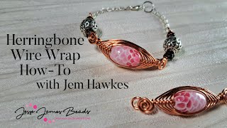 Herringbone Wire Wrap Jewelry Tutorial