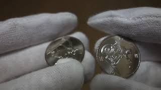 オリンピック・パラリンピック記念100円硬貨をくらべてみた