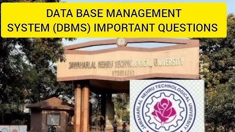 DATA BASE MANGEMENT SYSTEM (DBMS) IMORTANT QUESTIONS#JNTUH#R18#DBMS#JNTUH