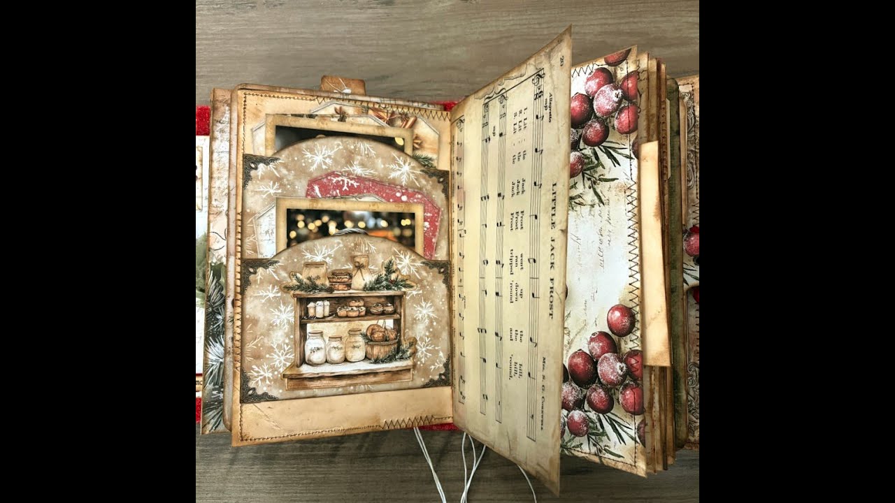 Журнал о вкуснейшей рождественской выпечке | Часть 6 | Добавление простых элементов из набора для...