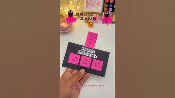 DIY SQUID GAME Mask Birthday Card