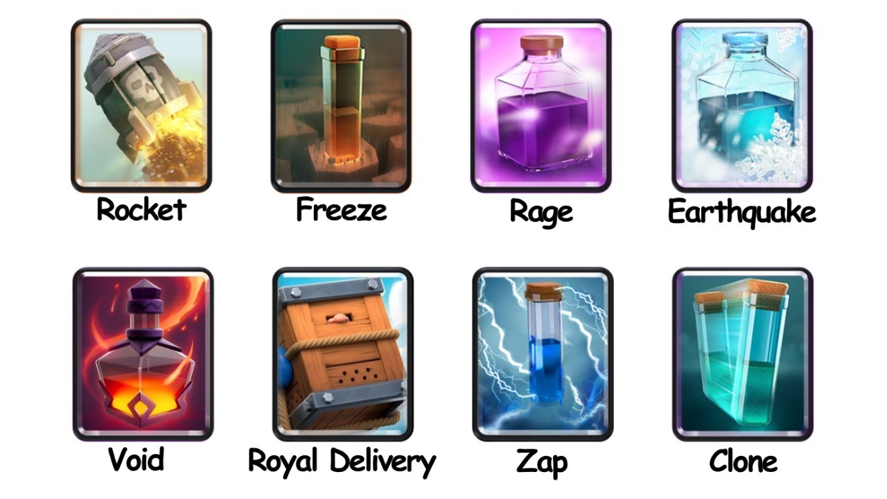 Every Clash Royale Spell Card Explained in 14 Minutes YouTube