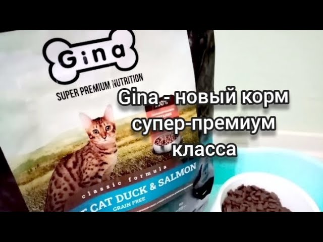 Обзор на корм для кошек супер-премиум класса Gina. Состав хороший, но Пуша не в восторге
