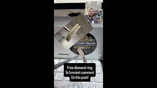 Cook County Buyers is giving away this gorgeous diamond ring to the funniest comment on this post!
