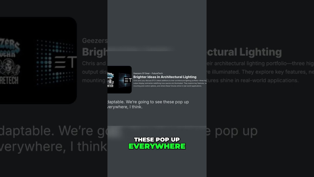 Future Tech: ETC's Revolutionary Architectural Lighting! #shorts