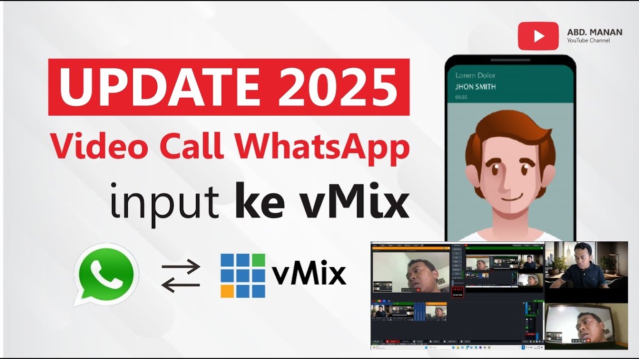 Update 2025 - Tutorial Video Call WhatsApp input ke vMix (Audio dan Video)