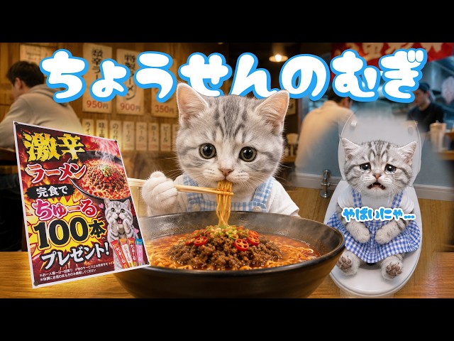 Mugi the Corporate Slave Cat] Lured by the reward of 100 Churu