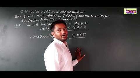 Class 5th Maths Chapter 2nd "Addition And Subtraction" Part7 ENGLISH MEDIUM RBSE NCERT CBSE