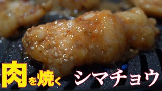 【家で焼肉】003シマチョウ　ASMR　焼肉　ホルモン