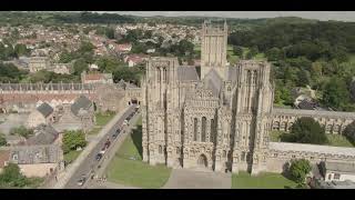 Wells By Drone I Wells Cathedral I Vicars Close I 4K