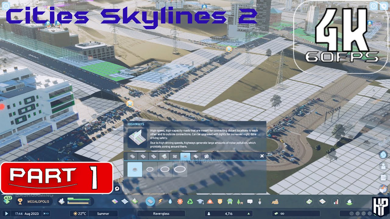 Cities Skylines 2 Gameplay Part 1 | 4K - Starting my First City - No