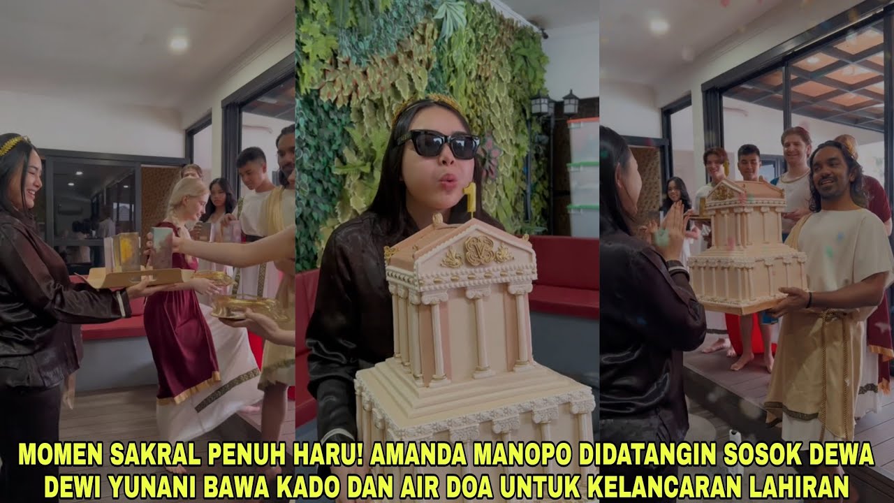 Momen Amanda Manopo Didatangin Sosok Dewa Dewi Yunani Bawa Kado dan Air Doa Untuk Kelancaran Lahiran