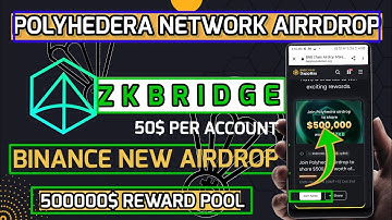 Earn up 50$ per account 🤑 | polyhedera new airdrop | ZKbridge token | Airdrop Marathon new task