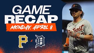 Tigers vs. Pirates Game Highlights | 4\/8\/24