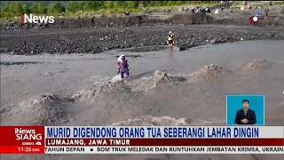 Demi Ikuti Ujian, Puluhan Siswa Terjang Lahar Dingin Gunung Semeru #iNewsSiang 10/10