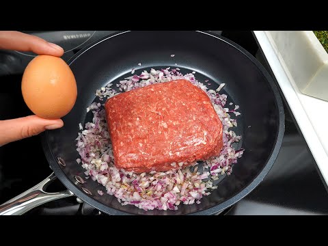 Wenn Sie Eier und Hackfleisch haben, machen Sie dieses einfache, schnelle und kstliche Rezept! ASMR